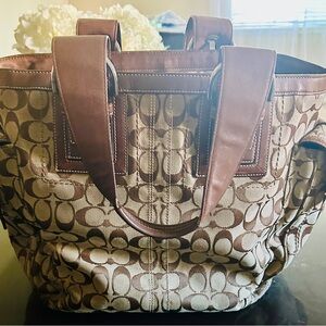 Vintage XL Coach Tote Bag